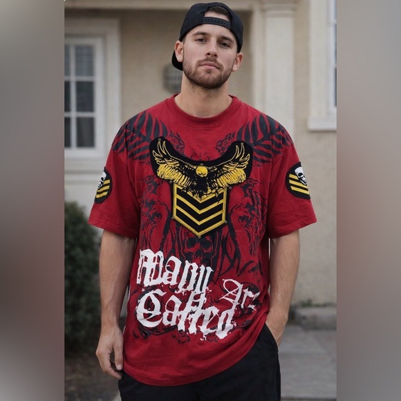 Other - VTG Give Me Face 2000 “Many Are Called” All Over Graphics  T Shirt Men’s XL